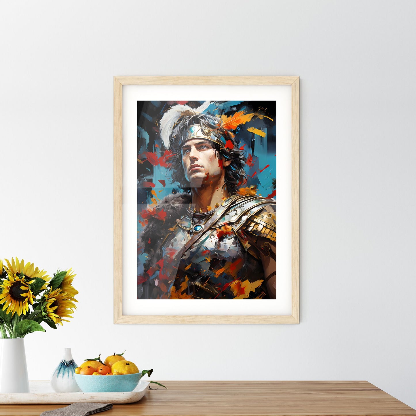 Alexander The Great King Of Macedonia - A Man In Armor With Feathers And Feathers On His Head Default Title