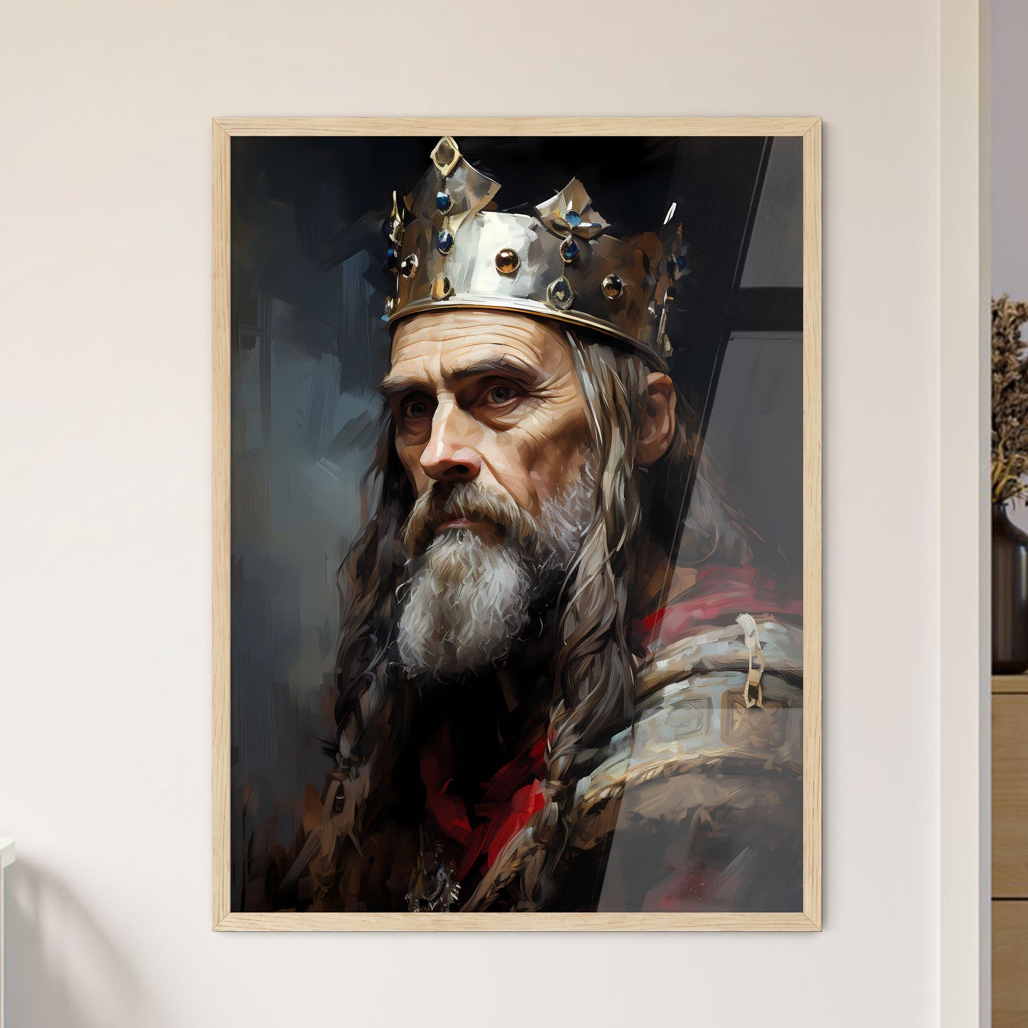Alfred The Great King Of Wessex - A Man Wear - Framed Art Print
