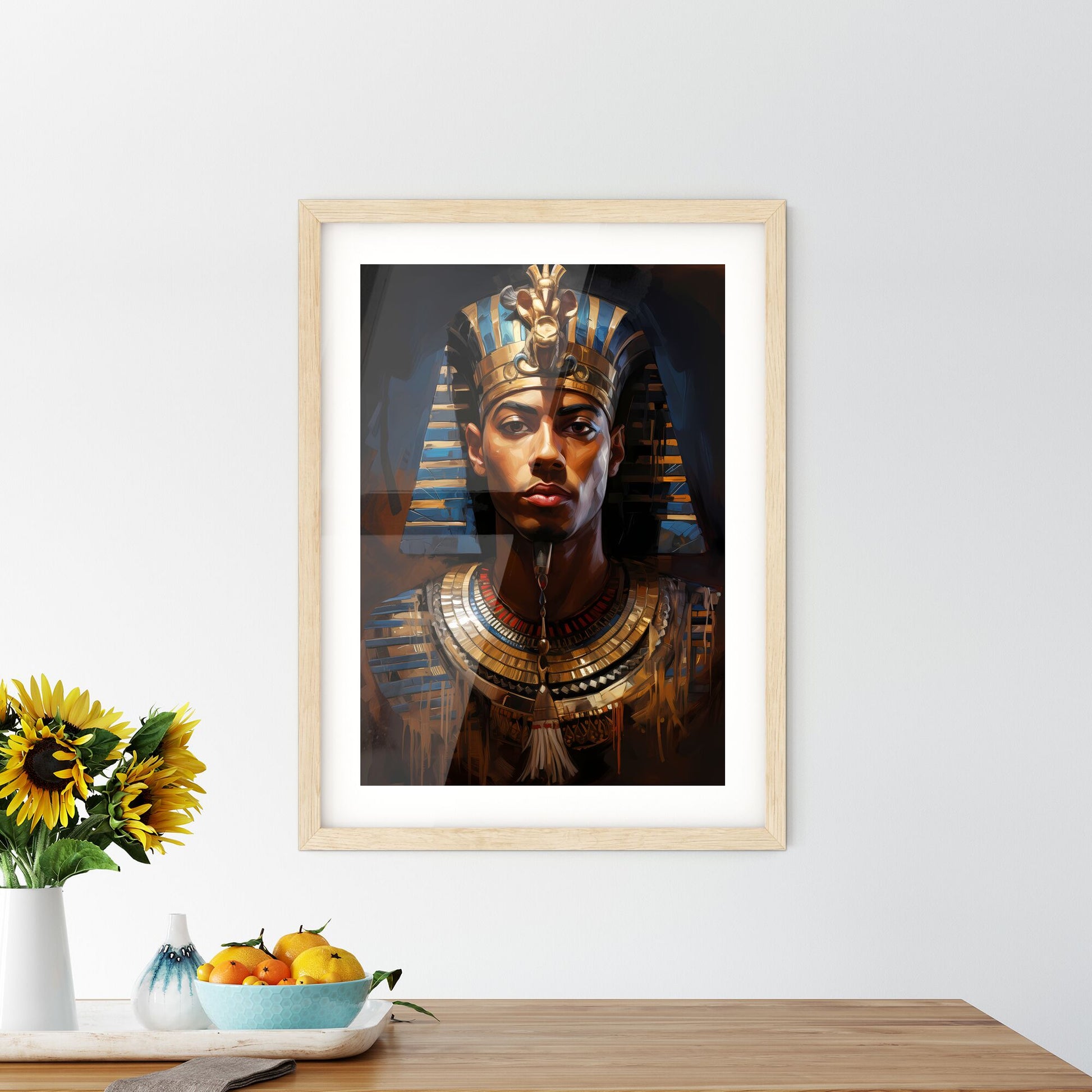 Amenhotep Iii Pharaoh Of Egypt - A Man Wearing A Gold And Blue Egyptian Garment Default Title