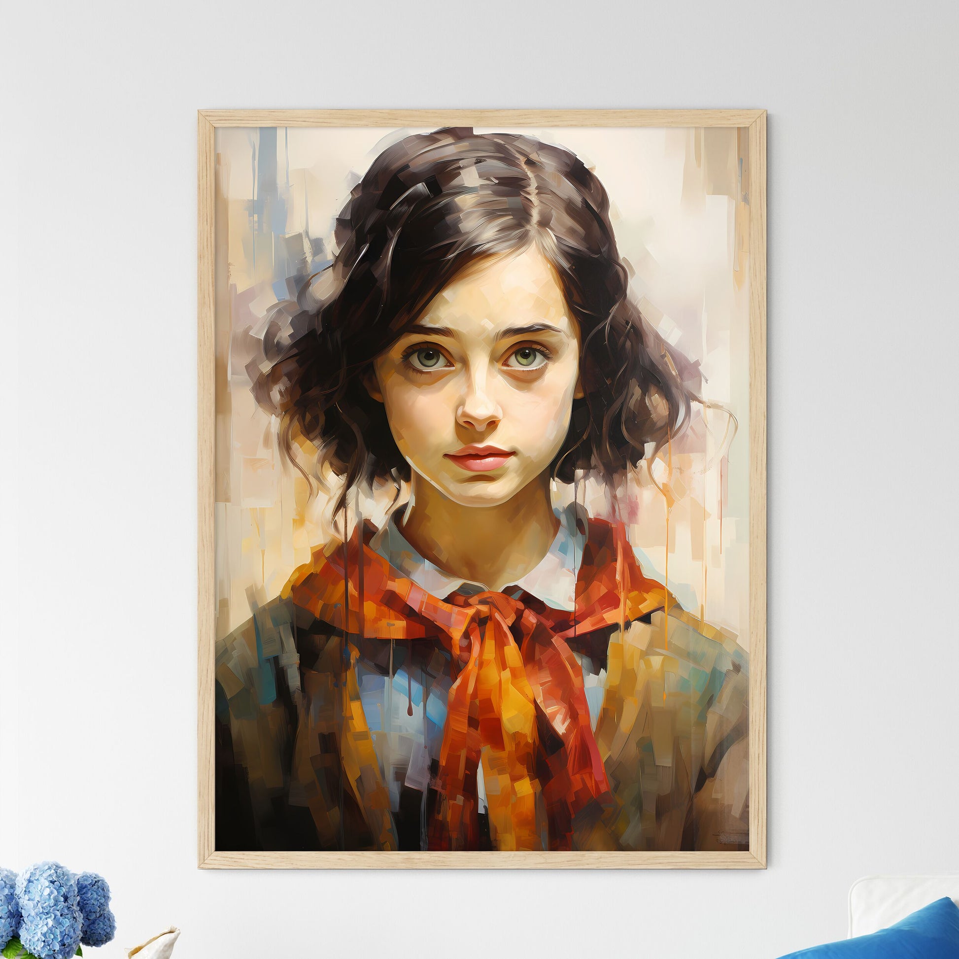 Anne Frank German-Born Jewish Diarist - A Painting Of A Girl Default Title