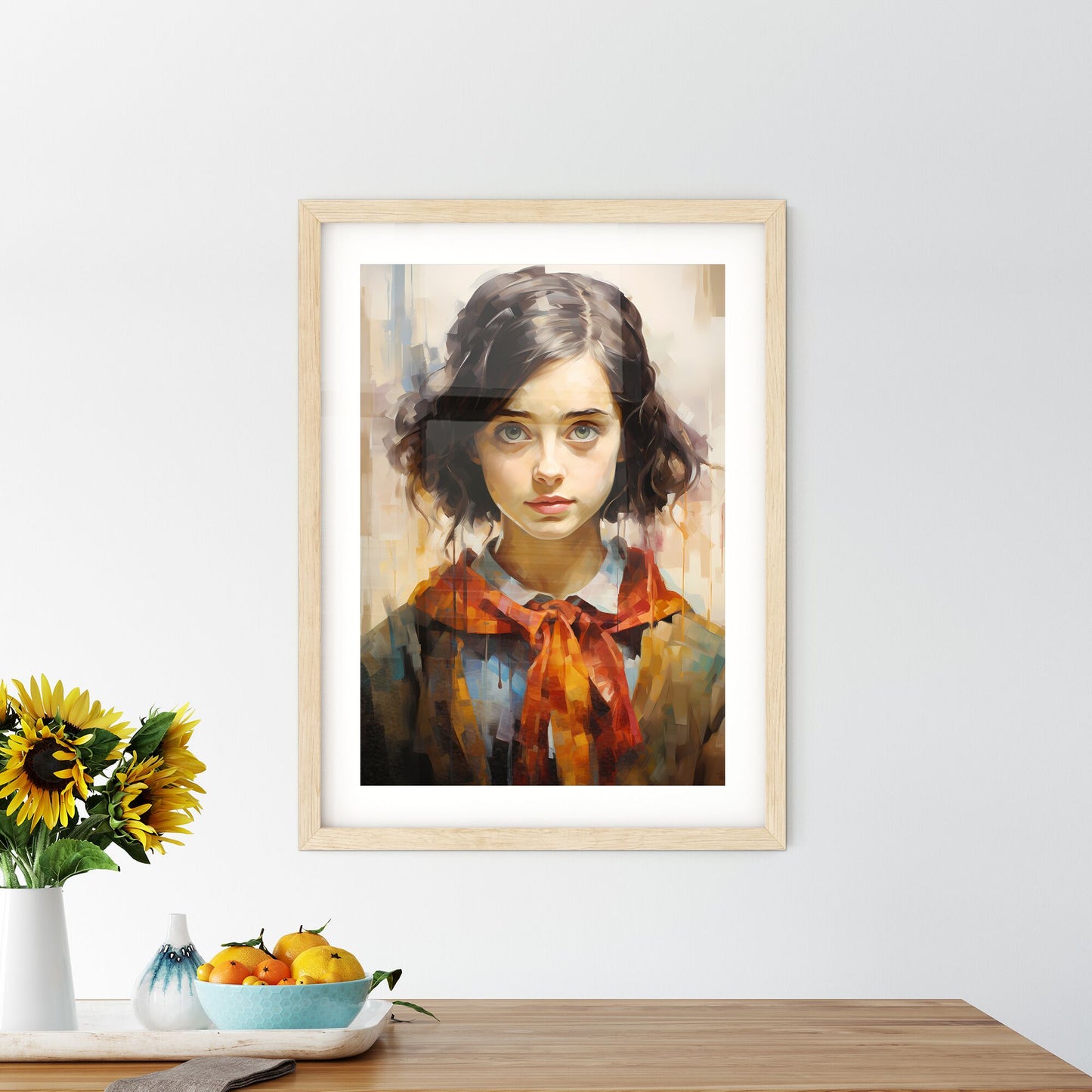 Anne Frank German-Born Jewish Diarist - A Painting Of A Girl Default Title