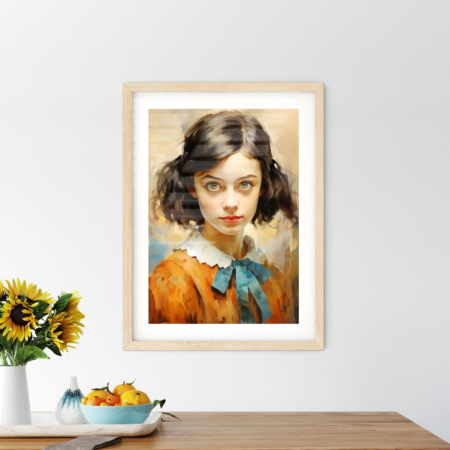 Anne Frank German-Born Jewish Diarist - A Girl With Brown Hair And A Blue Bow Default Title