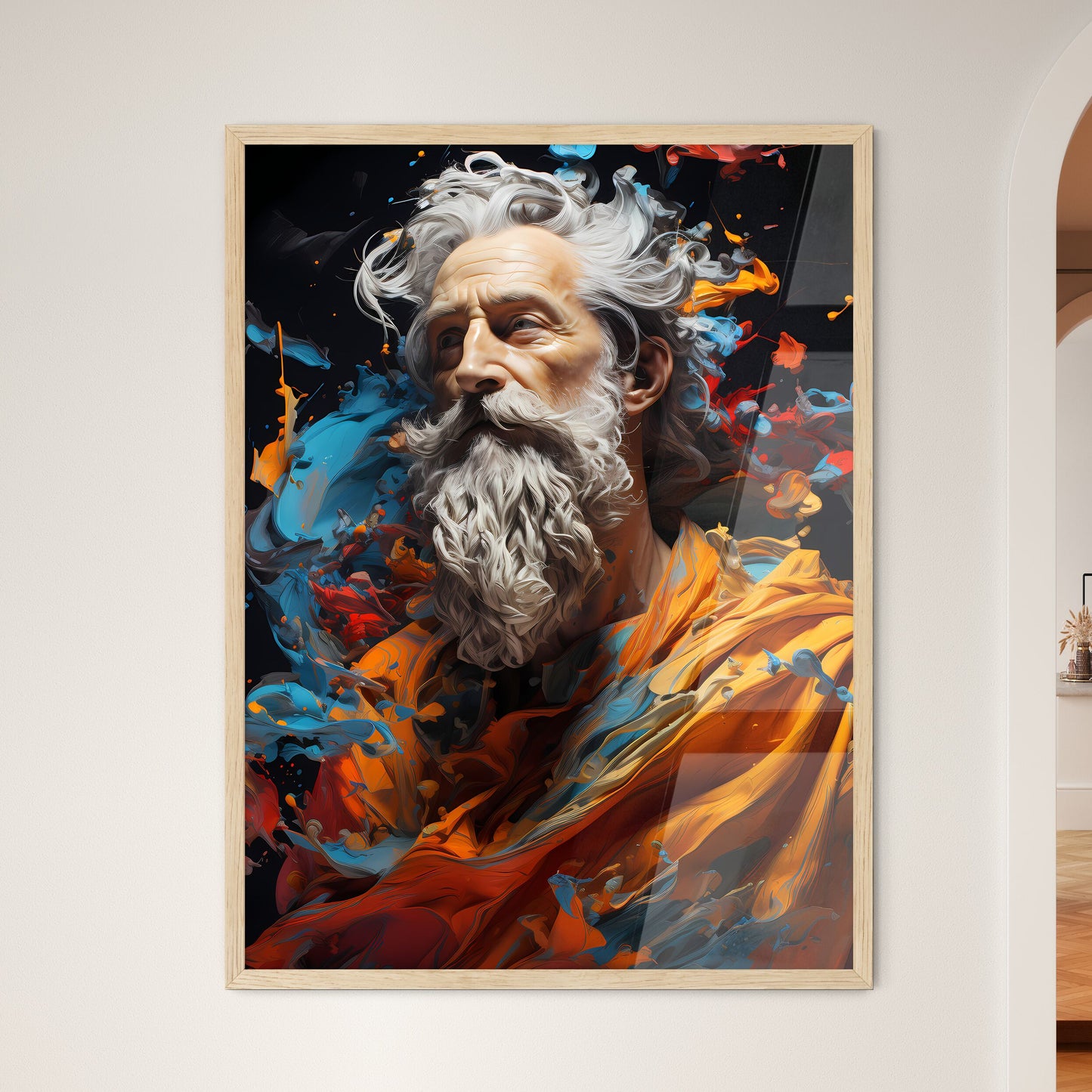 Aristoteles Explains The World - A Man With  - Framed Art Print