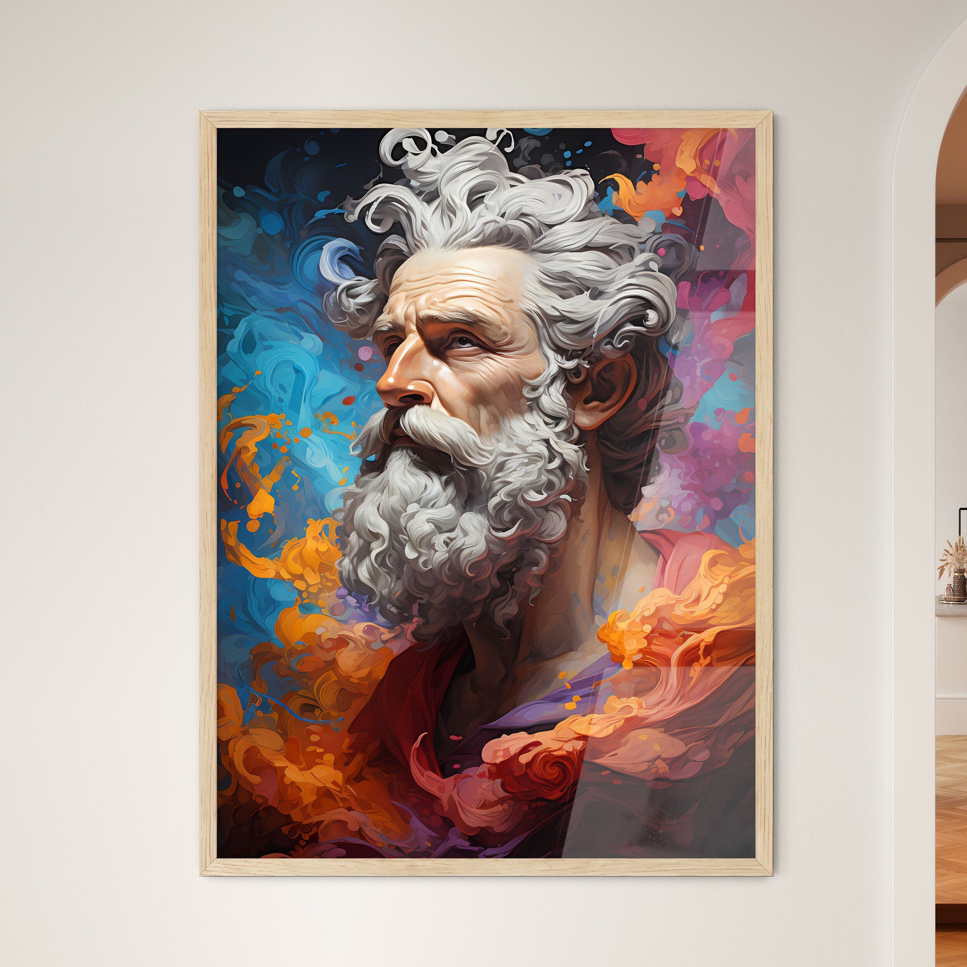 Aristoteles Explains The World - A Painting  - Framed Art Print