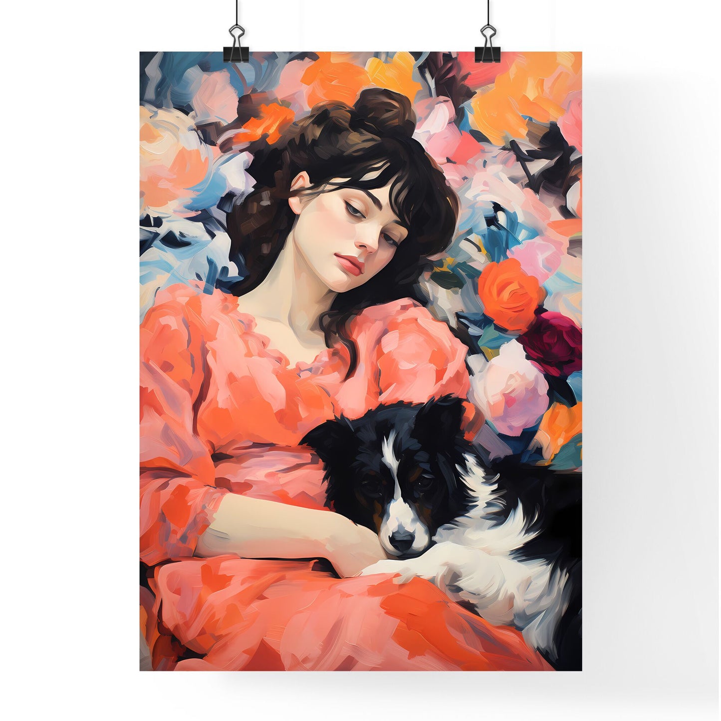 Coco Chanel Smells O A Flacon - A Woman In A Dress With A Dog Default Title