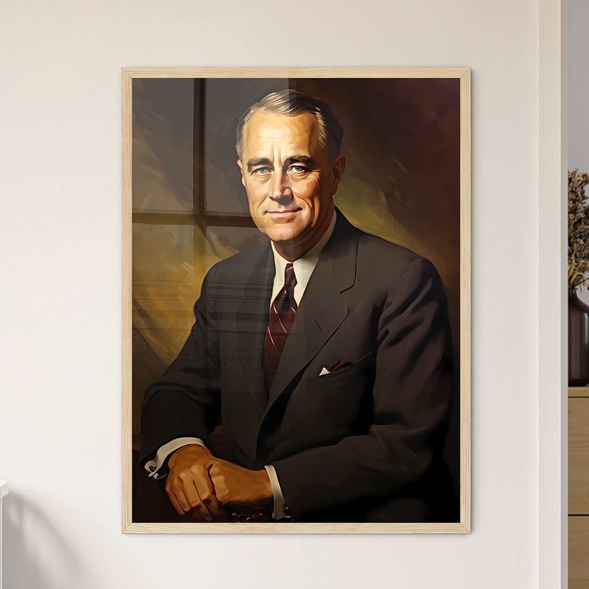 Franklin D Roosevelt 32Nd Us President  Framed Print