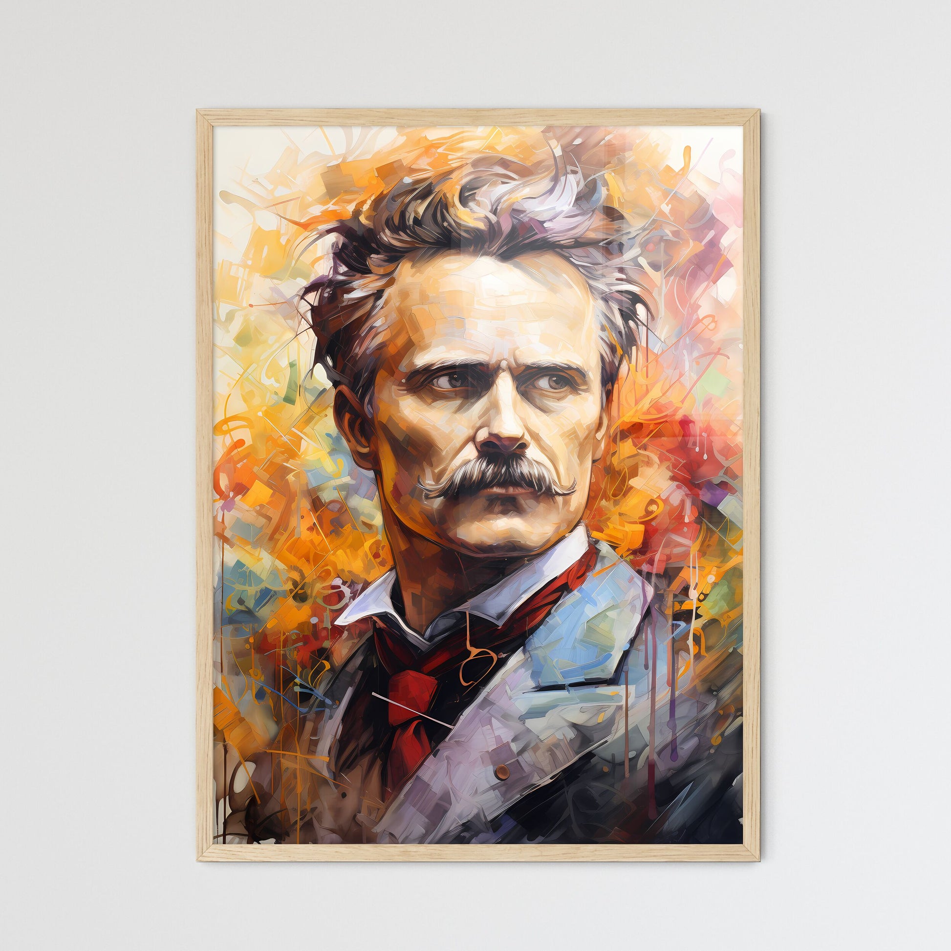 Friedrich Wilhelm Nietzsche German Philosopher - A Man With A Mustache Default Title