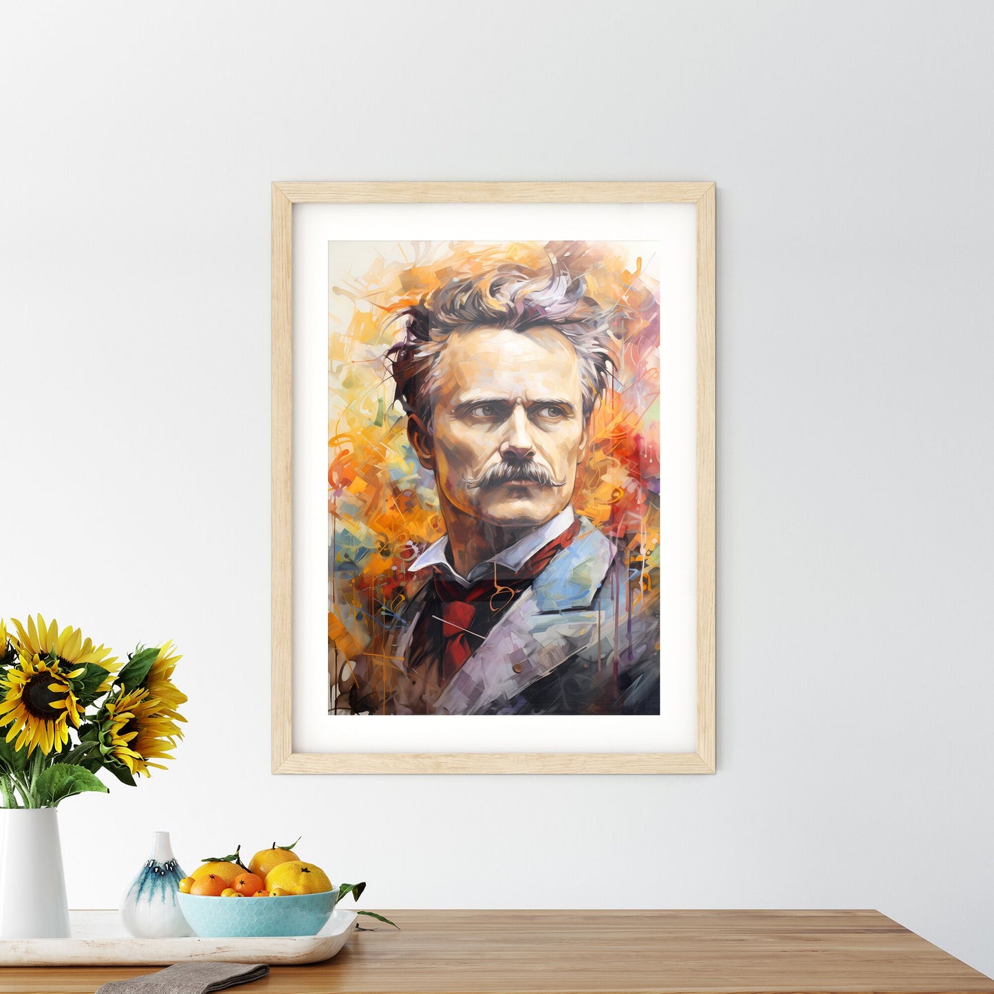 Friedrich Wilhelm Nietzsche German Philosopher - A Man With A Mustache Default Title