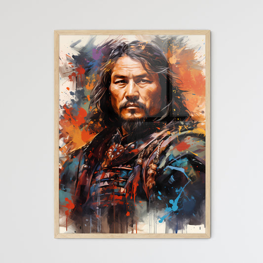 Genghis Khan Founder Of The Mongol Empire - A Man With Long Hair And A Beard Default Title