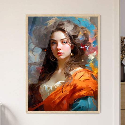 Hand-Drawn Art Painting As Classical Portrai - Framed Art Print