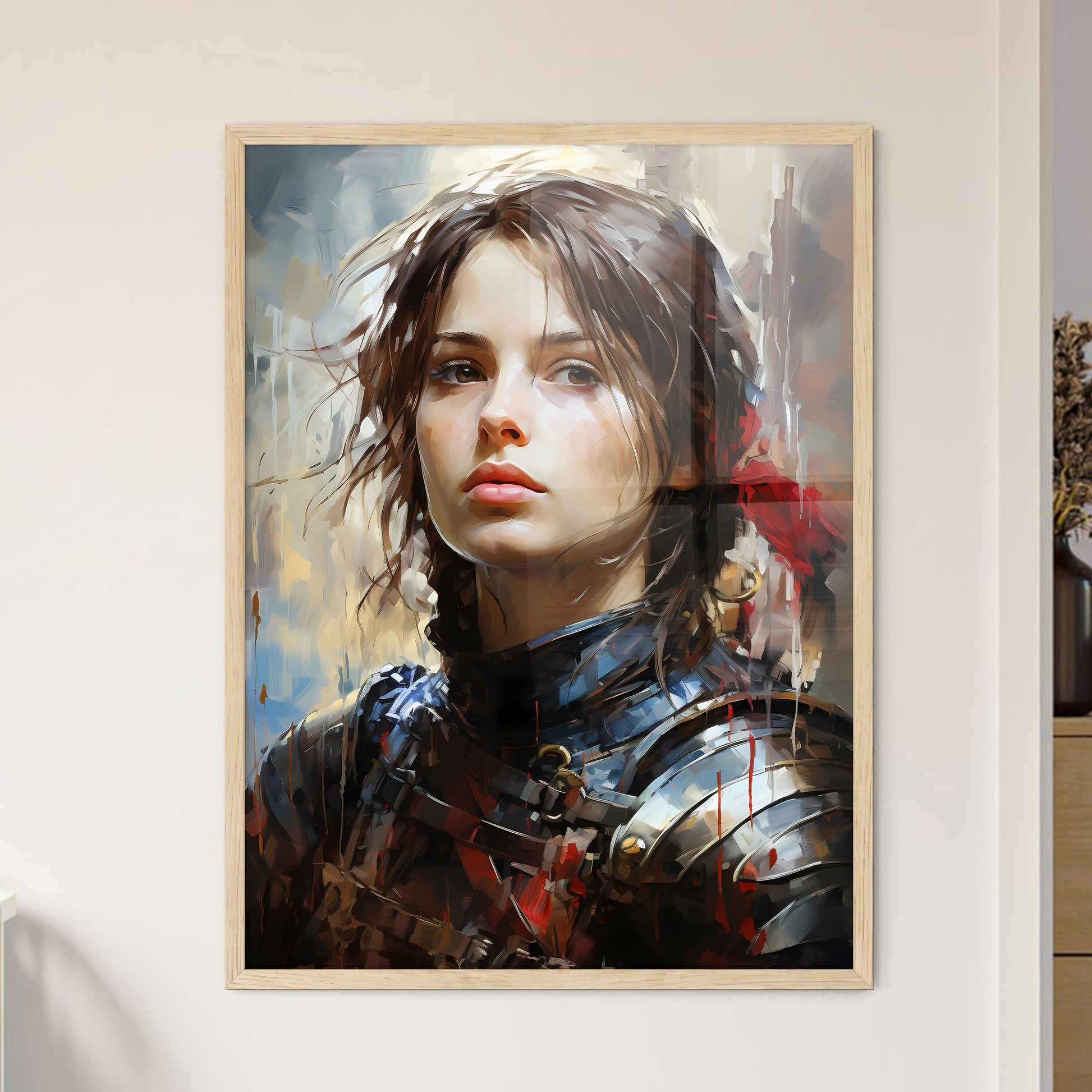 Joan Of Arc French Martyr Saint And Military Leader - A Woman In Armor With Red Feather Default Title