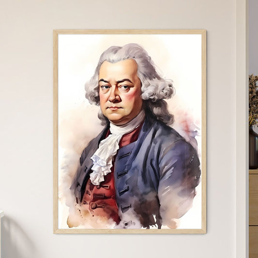 Johann Sebastian Bach German Well Known Composer - A Painting Of A Man With A Ruffled Shirt Default Title