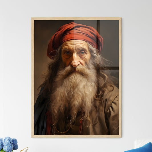 Leonardo Da Vinci Italian Renaissance Polymath - A Man With A Red Headdress Default Title