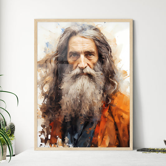 Leonardo Di Ser Piero Da Vinci - A Man With  - Framed Art Print
