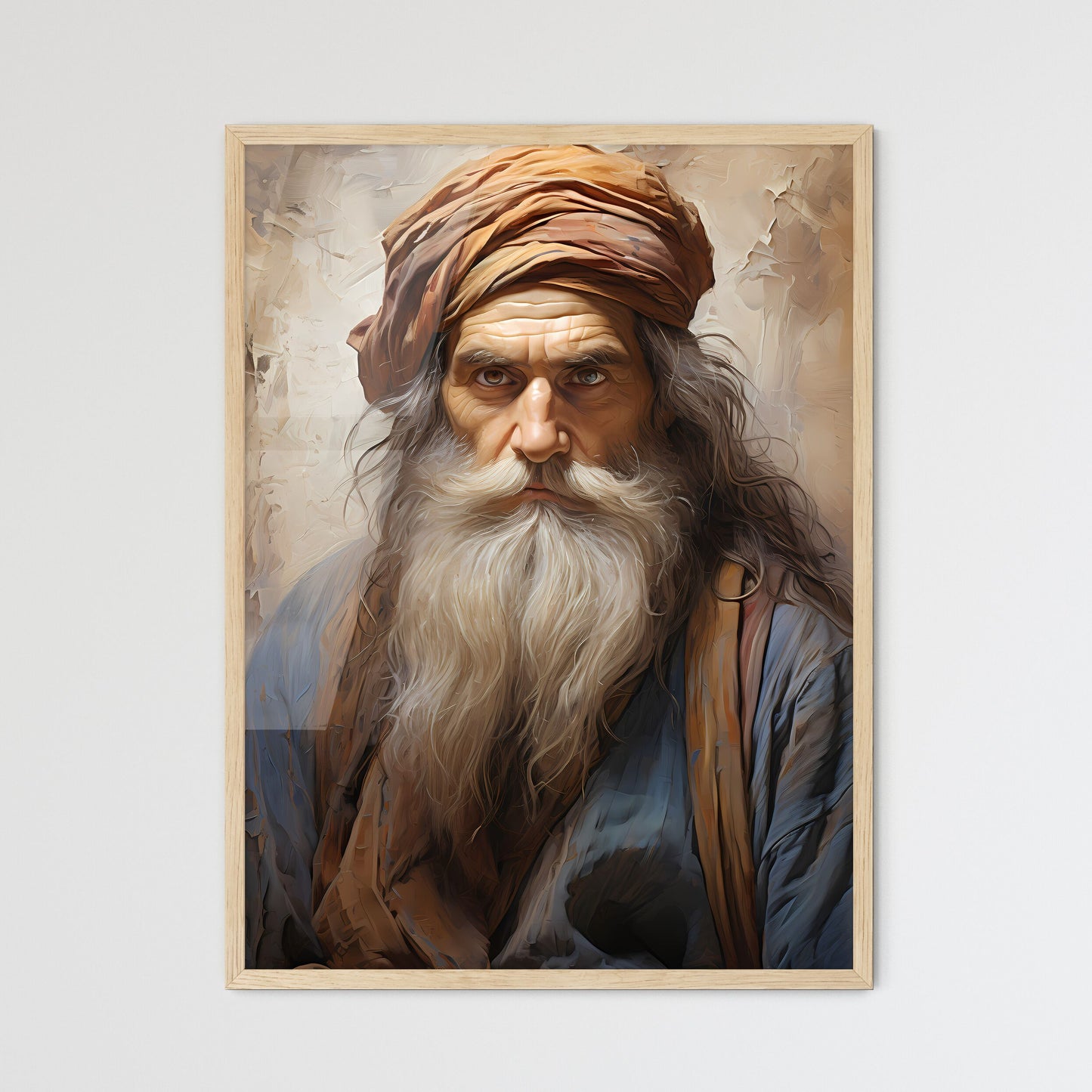 Leonardo Di Ser Piero Da Vinci - A Painting Of A Man With A White Beard And A Turban Default Title