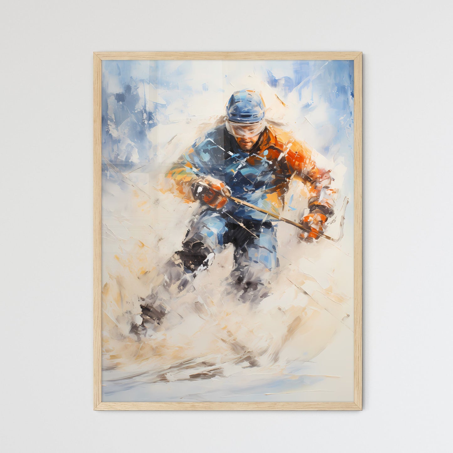 Making Winter Sports On Frozen Lake - A Pain - Framed Art Print