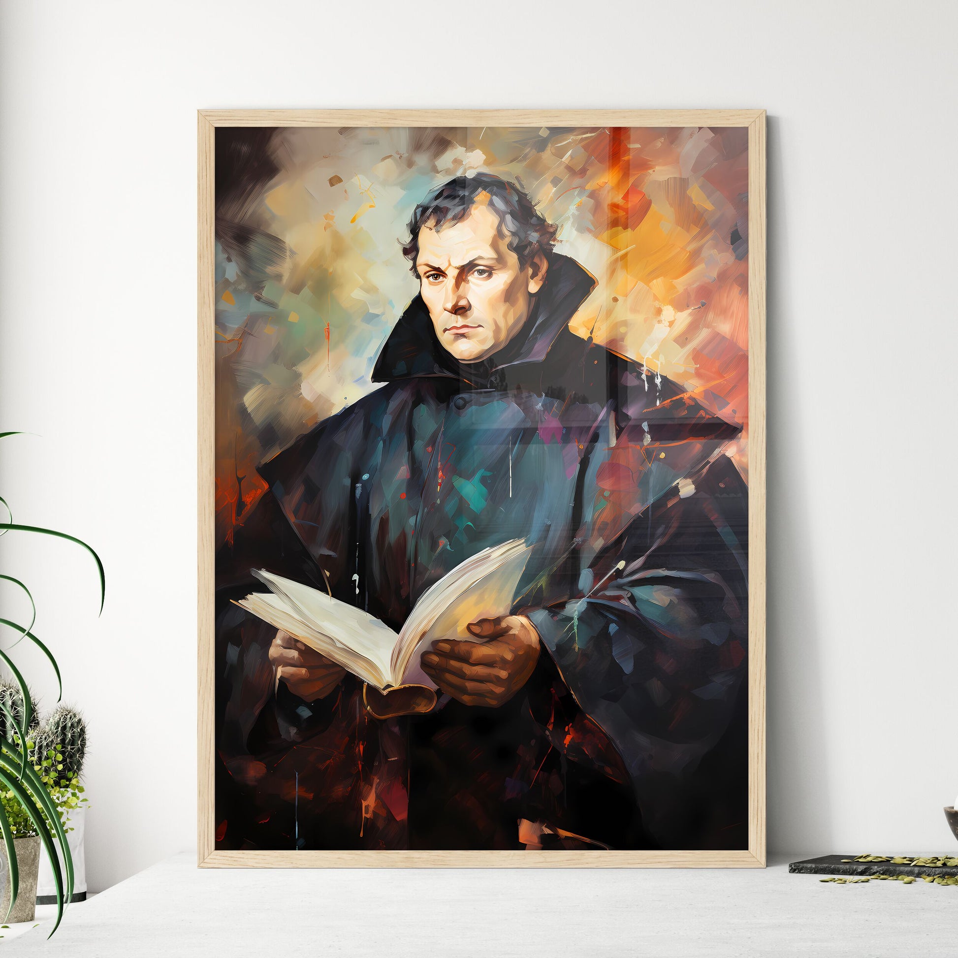 Martin Luther German Theologian - A Painting - Framed Art Print