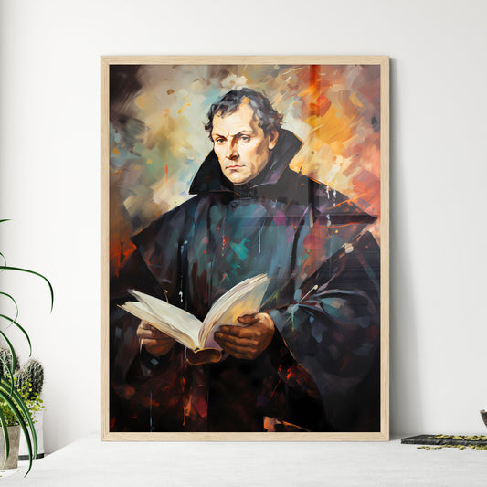 Martin Luther German Theologian - A Painting - Framed Art Print
