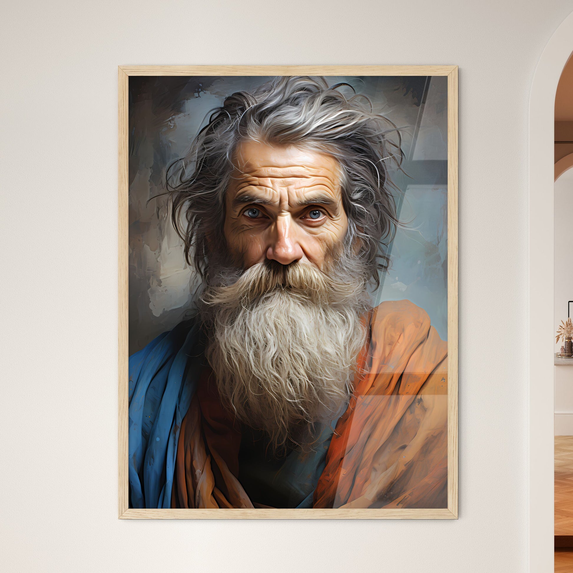 Michelangelo Italian Sculptor And Painter - A Man With Long Gray Hair And A Beard Default Title
