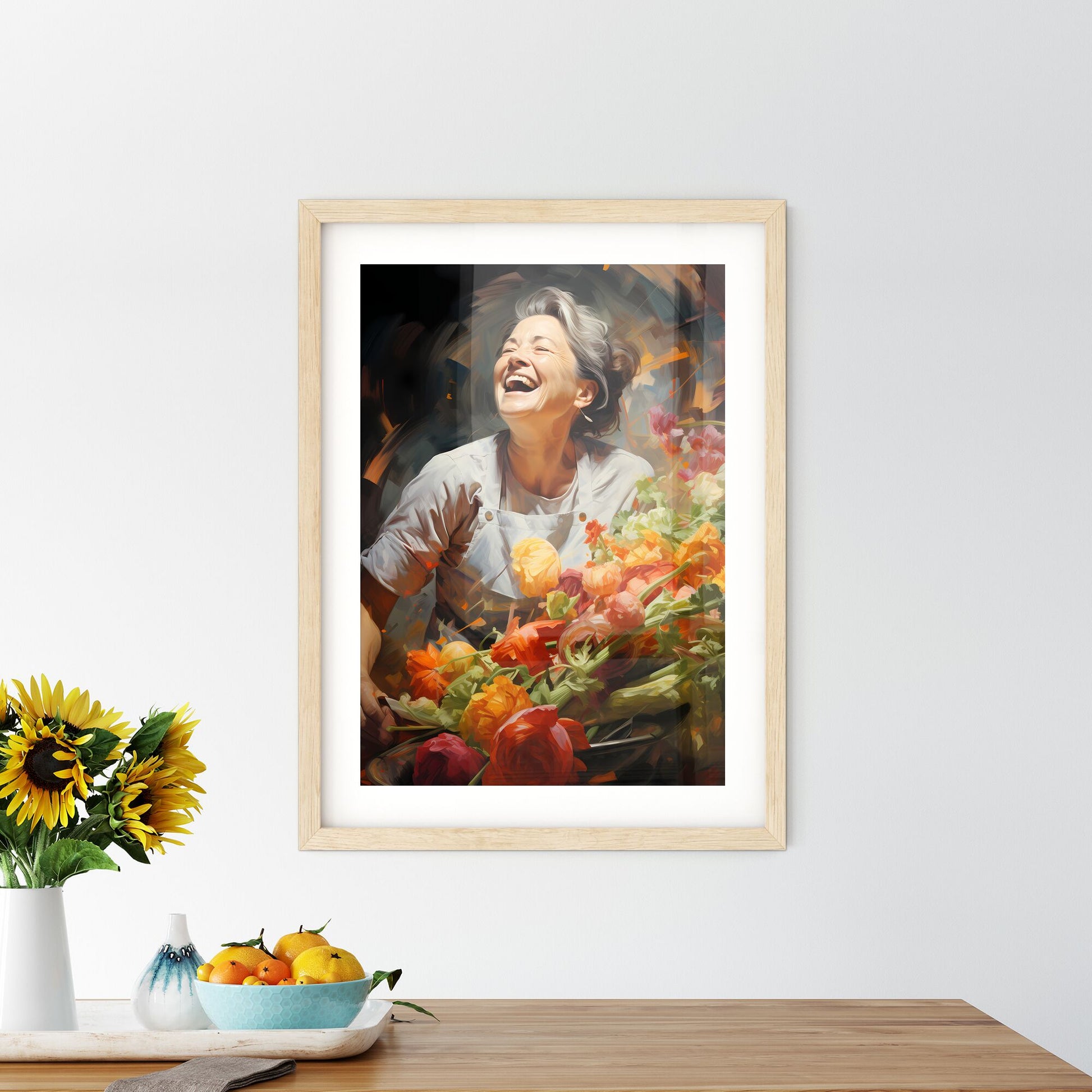My Mother Makes A Great Salad - A Woman Laughing With Flowers Default Title
