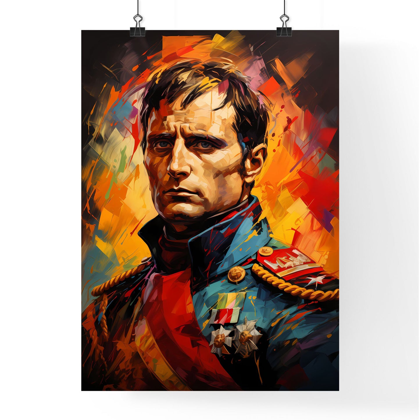 Napoleon Bonaparte French Military And Political Leader - A Painting Of A Man In A Military Uniform Default Title