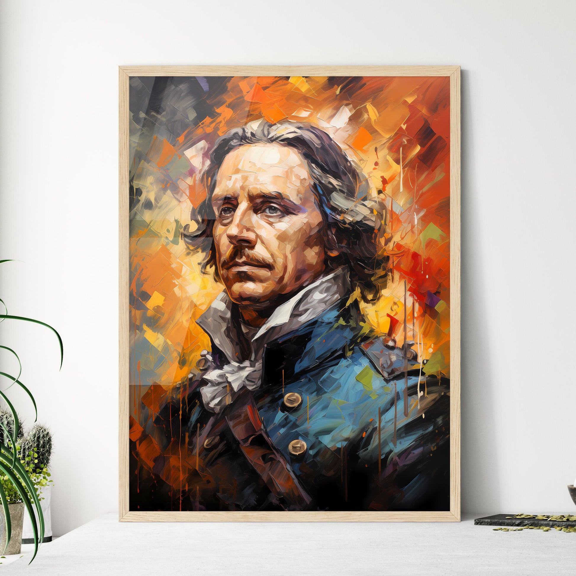 Oliver Cromwell English Soldier And Statesma - Framed Art Print