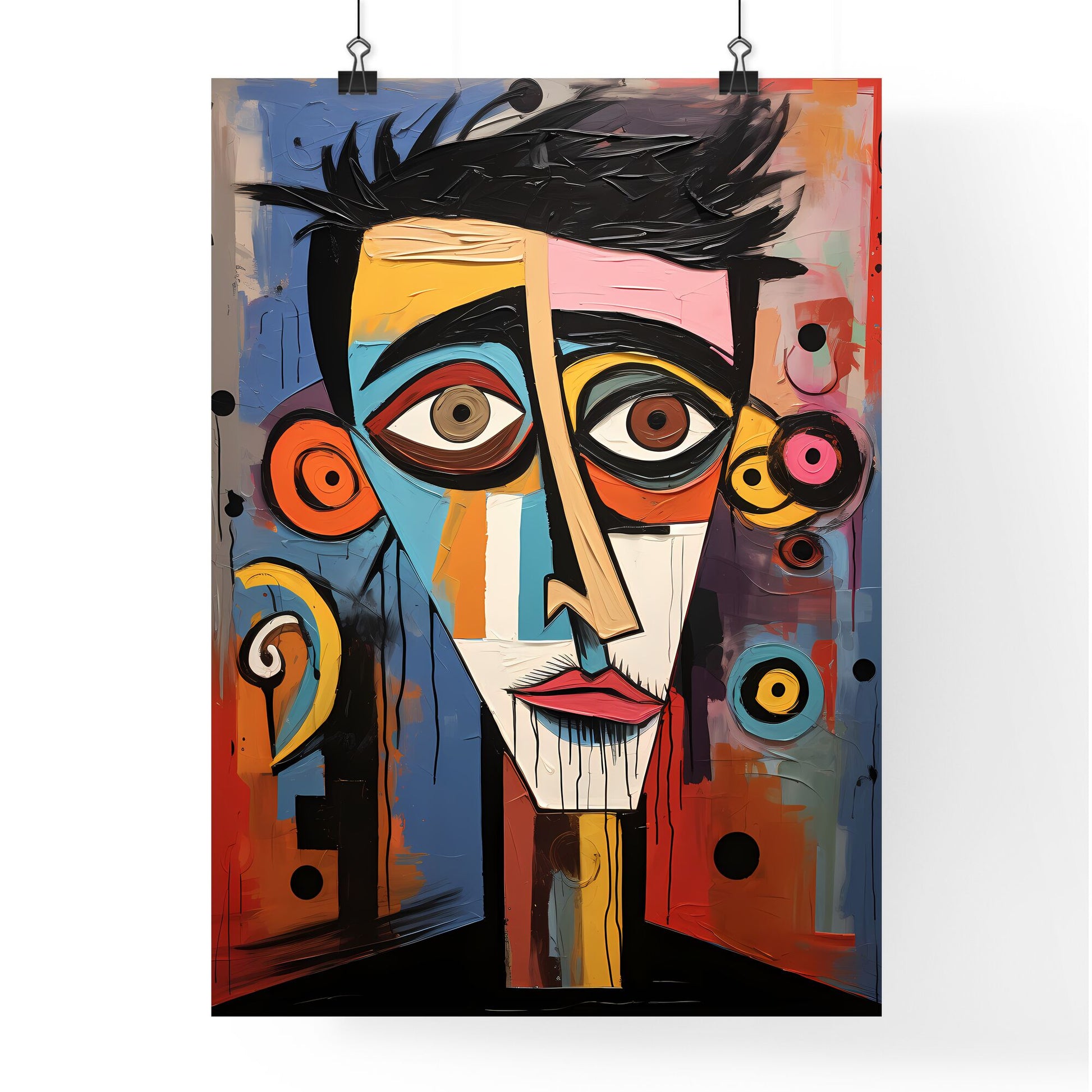 Pablo Ruiz Picasso Spanish Painter - A Painting Of A Man'S Face Default Title