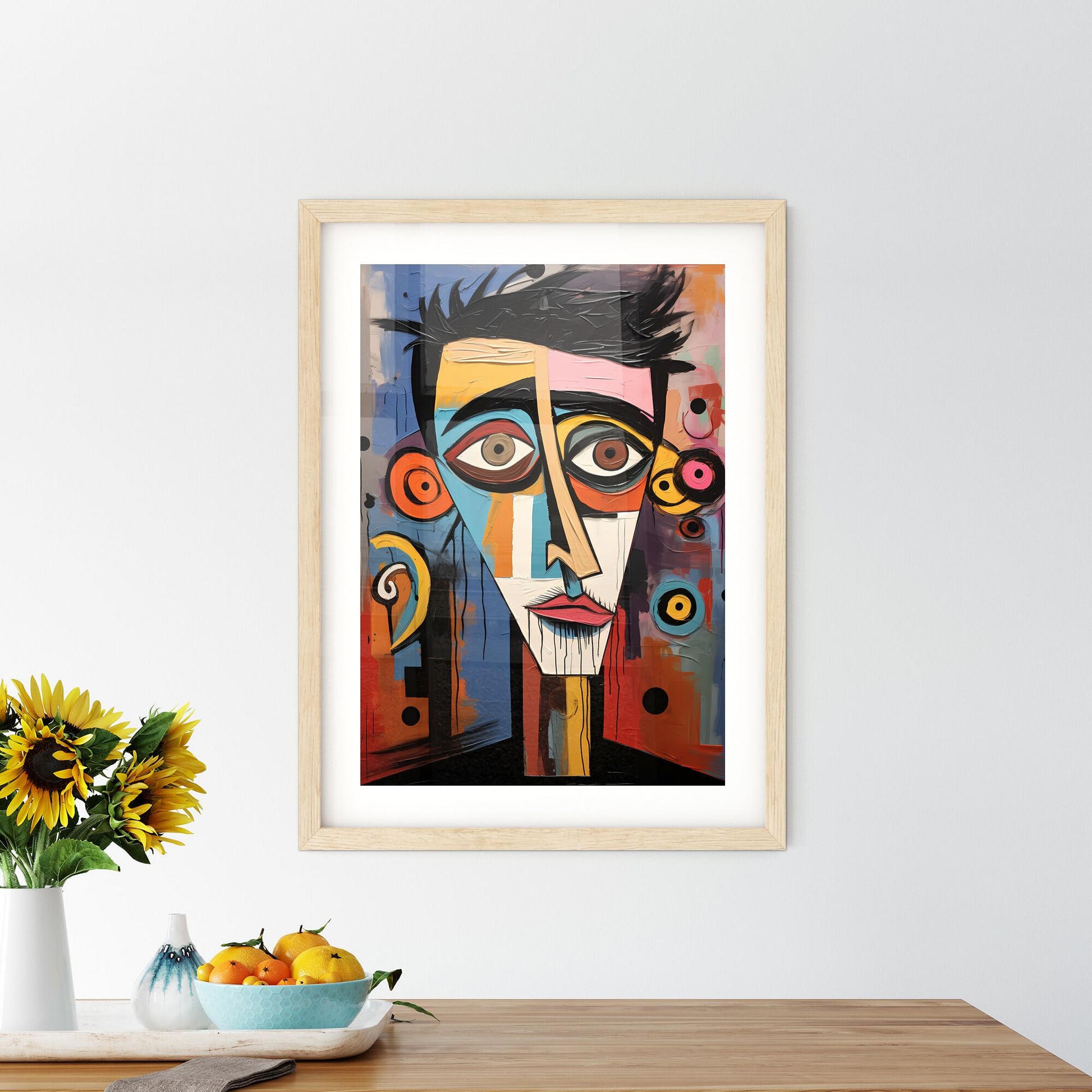 Pablo Ruiz Picasso Spanish Painter - A Painting Of A Man'S Face Default Title