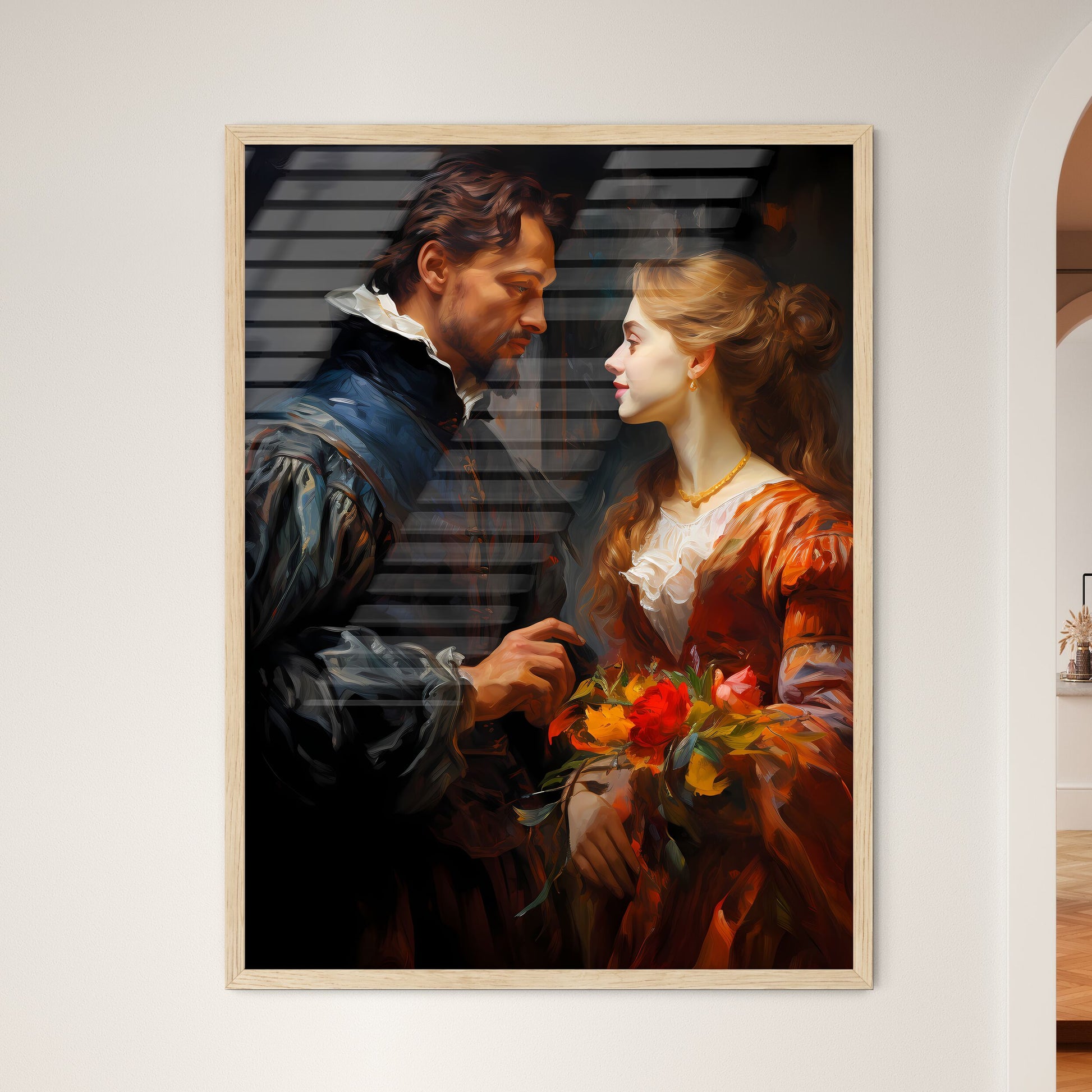 Peter Paul Rubens Is Talking With A Model -  - Framed Art Print