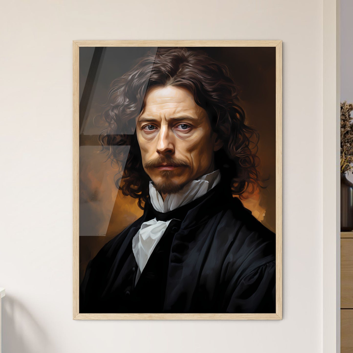 Robert Boyle Irish Natural Philosopher - A Man With Long Curly Hair And A Black Shirt Default Title