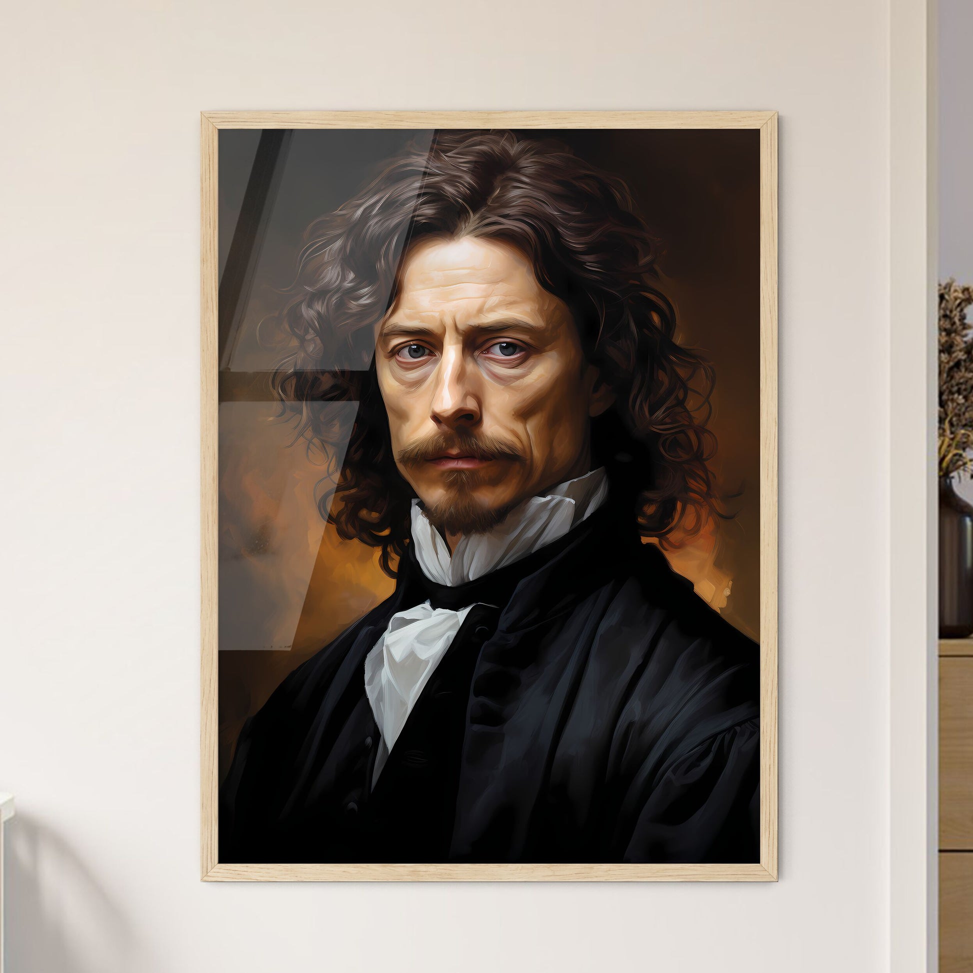 Robert Boyle Irish Natural Philosopher - A Man With Long Curly Hair And A Black Shirt Default Title