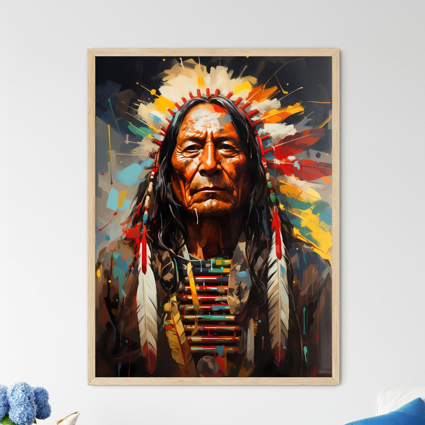 Sitting Bull Native American Leader - A Man  - Framed Art Print