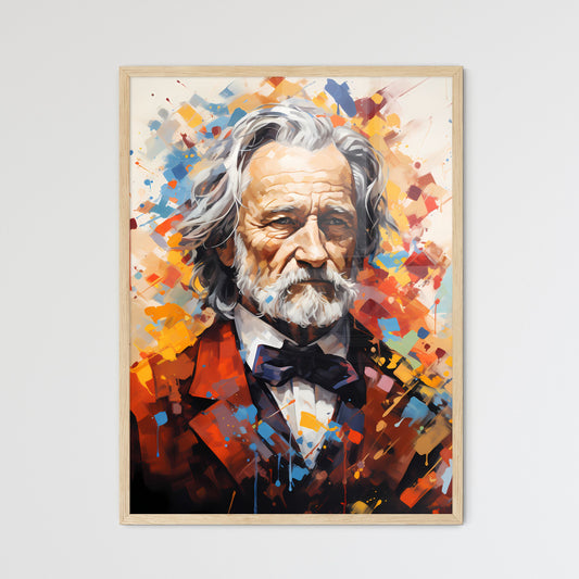 Wilhelm Richard Wagner German Composer - A Painting Of A Man With A White Beard And A Bow Tie Default Title
