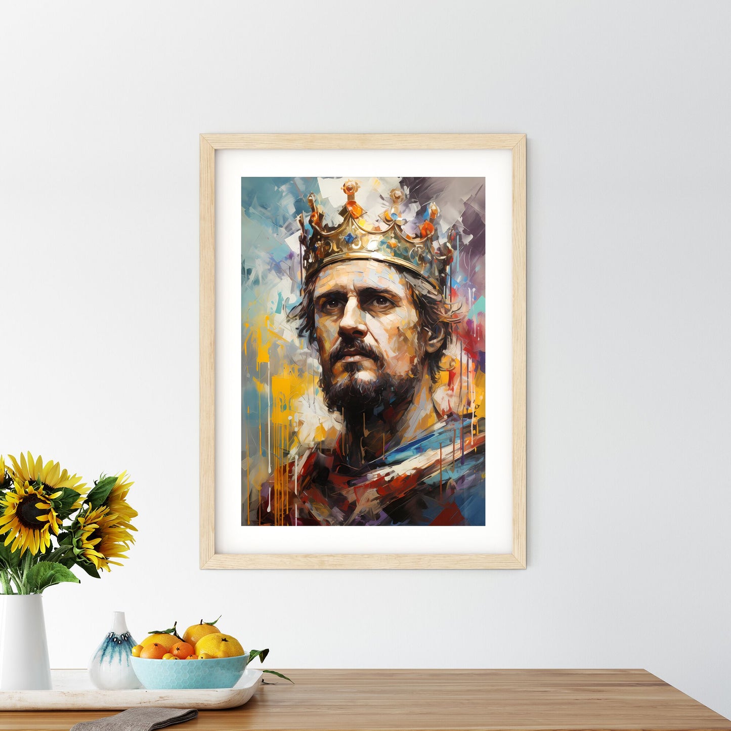 William The Conqueror First Norman King Of England - A Painting Of A Man Wearing A Crown Default Title