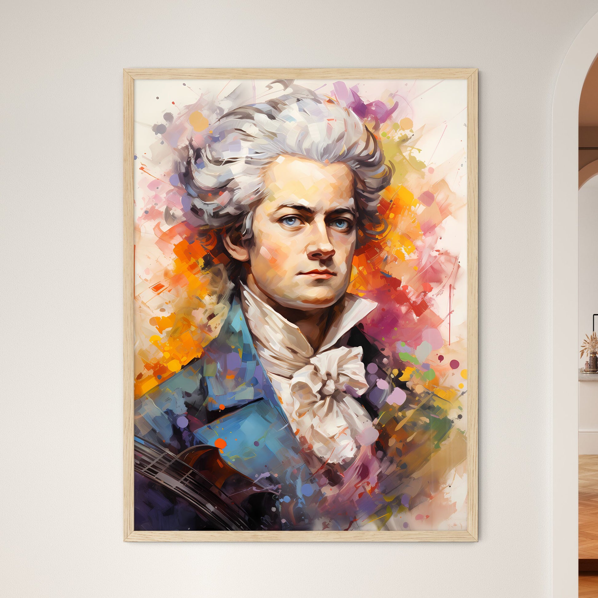 Wolfgang Amadeus Mozart - A Painting O - Framed Art Print