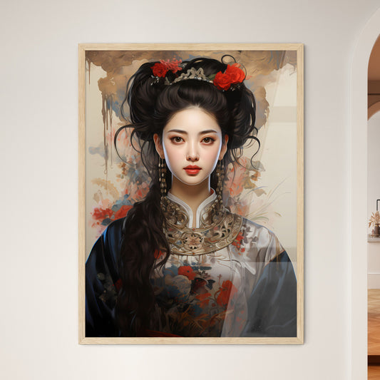 Wu Zetian Emperor Of China - A Woman With Long Hair And A Floral Dress Default Title