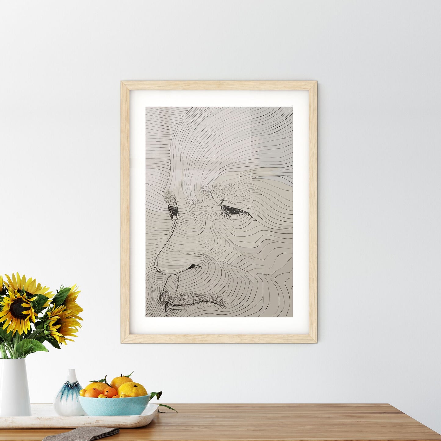 Portrait Of Albert Einstein - A Drawing Of A Man_S Face by HEBSTREIT