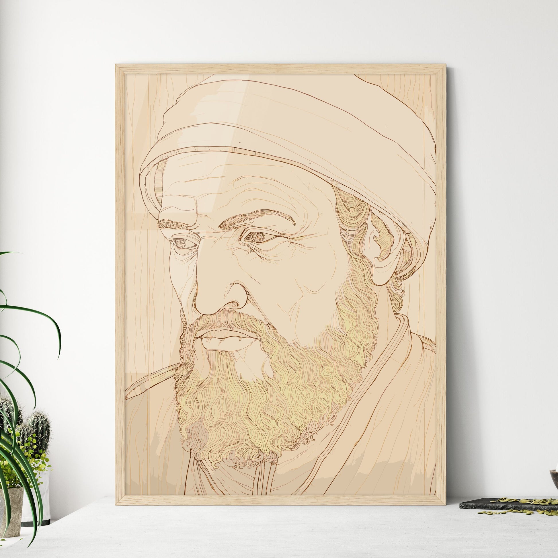 Portrait Of Albrecht Dürer - A Drawing Of - Framed Art Print