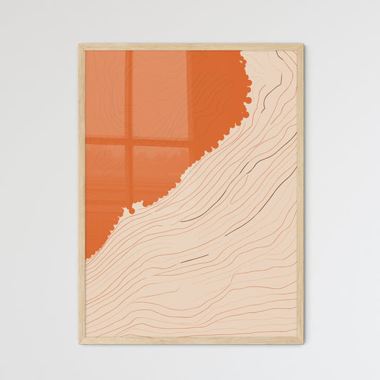 Abstract Art Poster - A Map Of A M - Framed Art Print