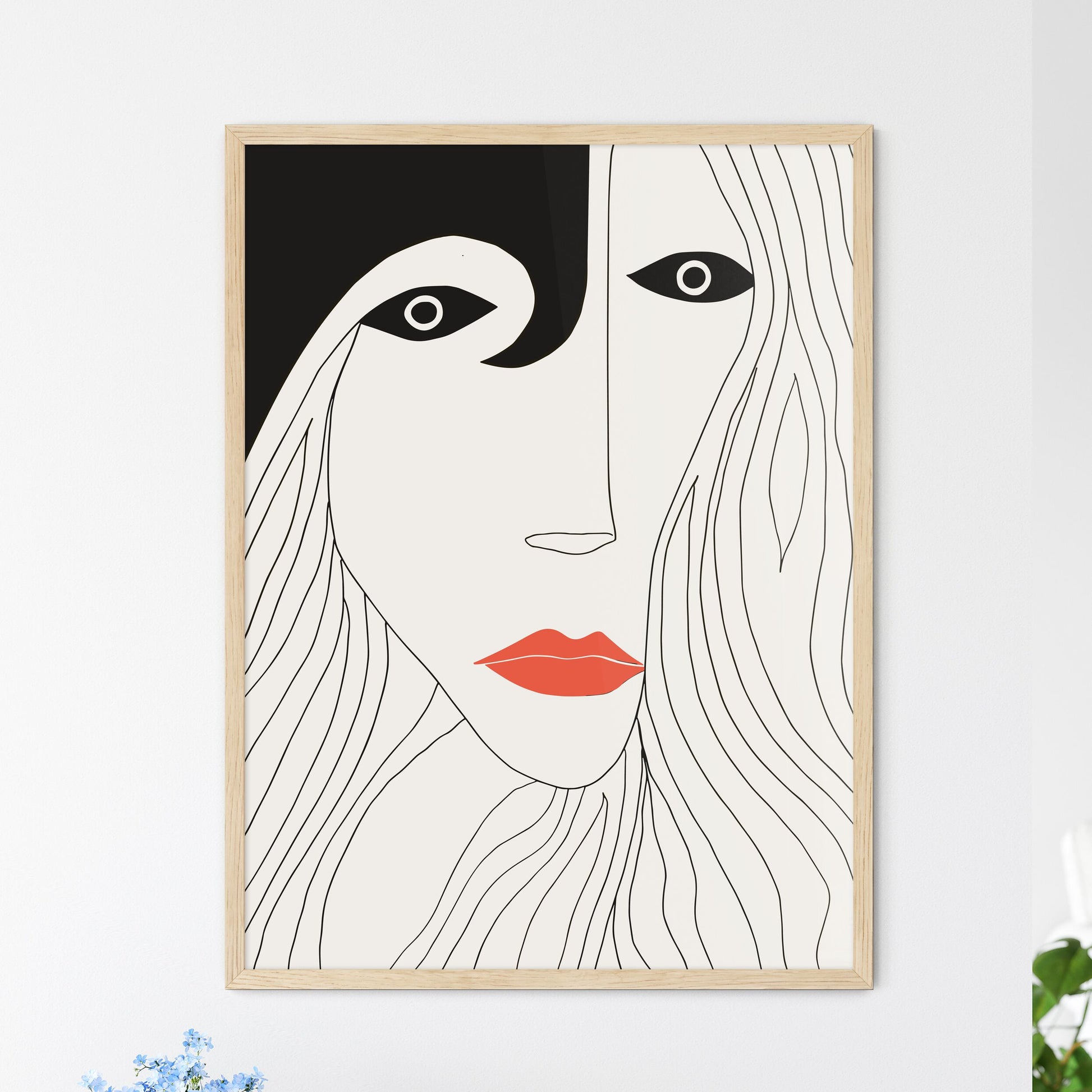 Black Pants Poster - A Black And  - Framed Art Print