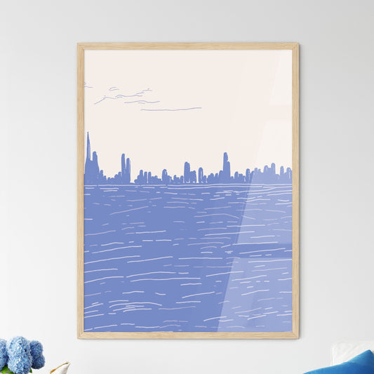 Boston Pier And Skyline - A City Skyline In The Distance Framed Art