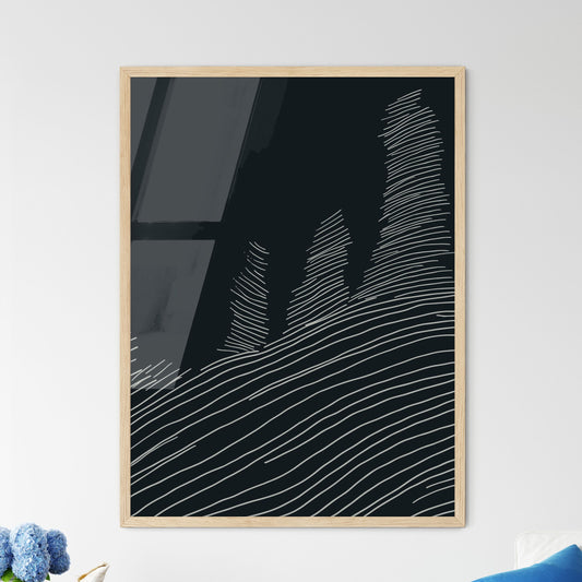 Boston Skyline - A Black And  - Framed Art Print