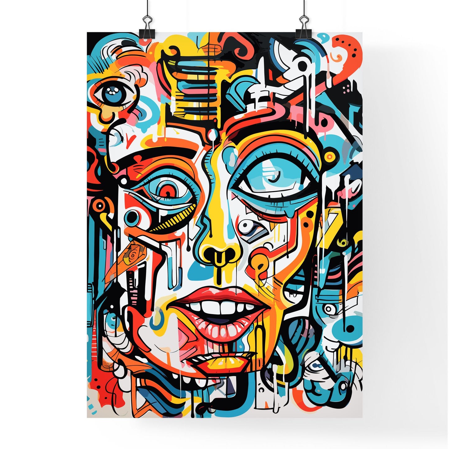 Boys Vs Girls - Impressive Scene - A Colorful Painting Of A Woman'S Face Default Title