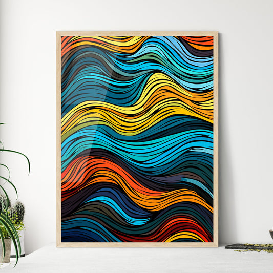 Colorful Waves - A Colorful P - Framed Art Print