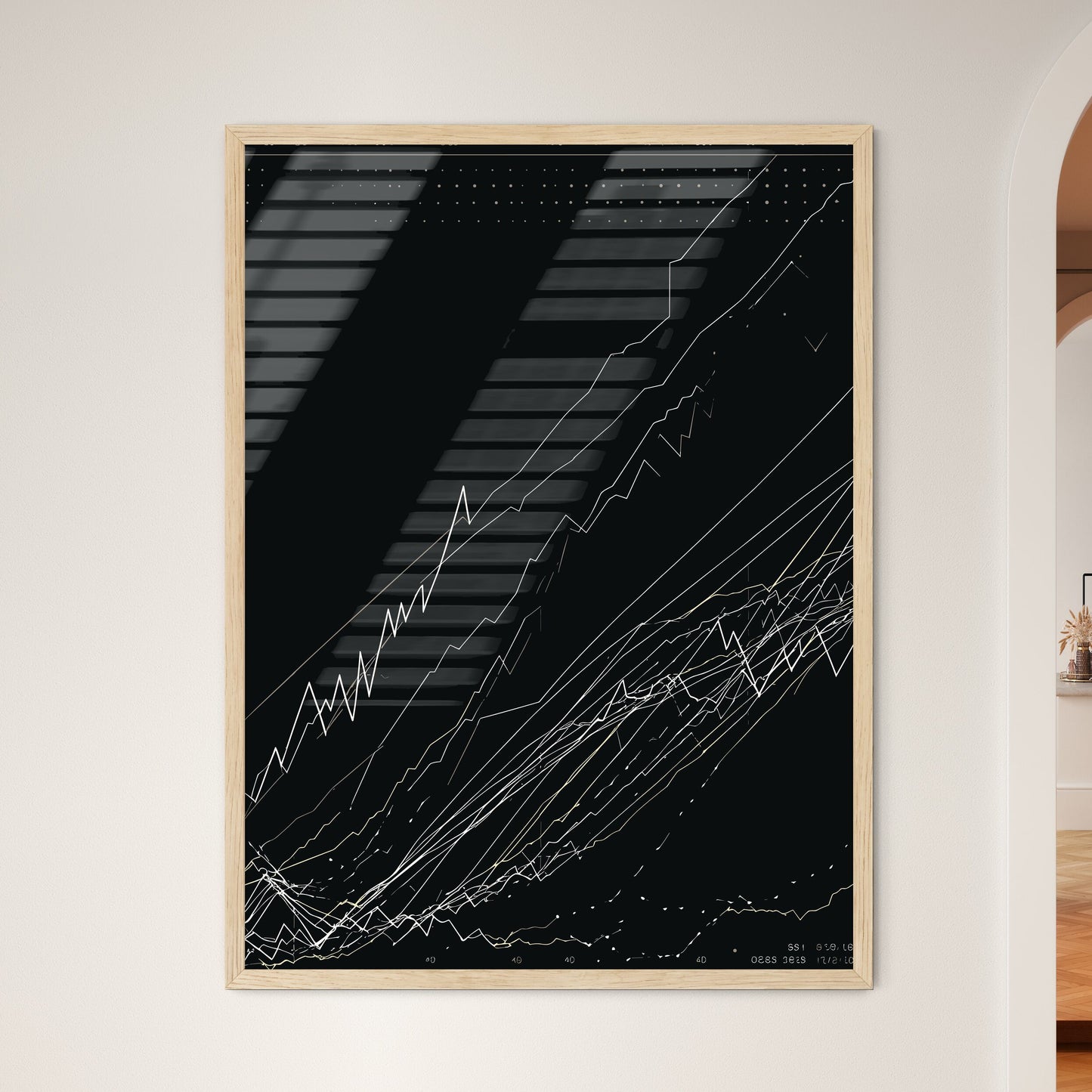 Financial Charts Poster - A Graph Of L - Framed Art Print