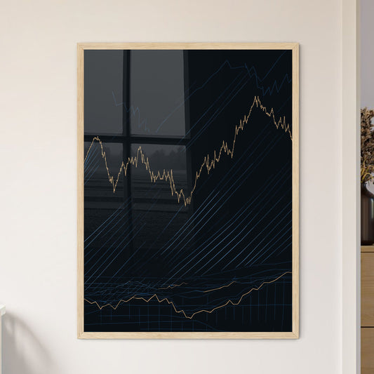 Financial Charts Poster - A Graph Of S - Framed Art Print