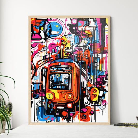In The Subway Train - A Colorful A - Framed Art Print