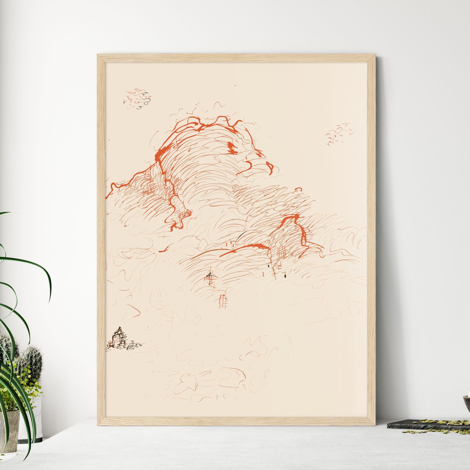Island In The Sun - A Drawing Of - Framed Art Print
