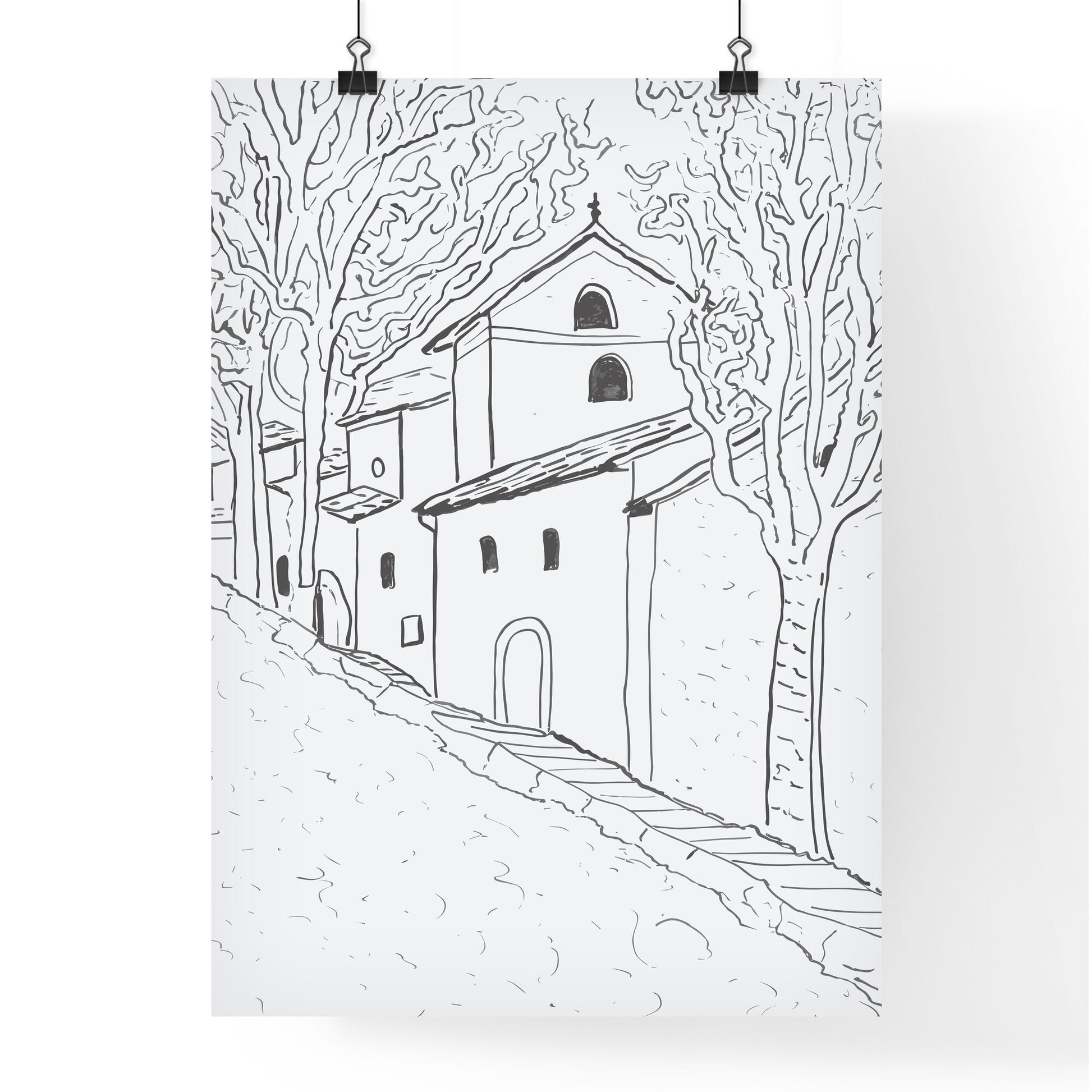 Italy - A Drawing Of A Building Default Title