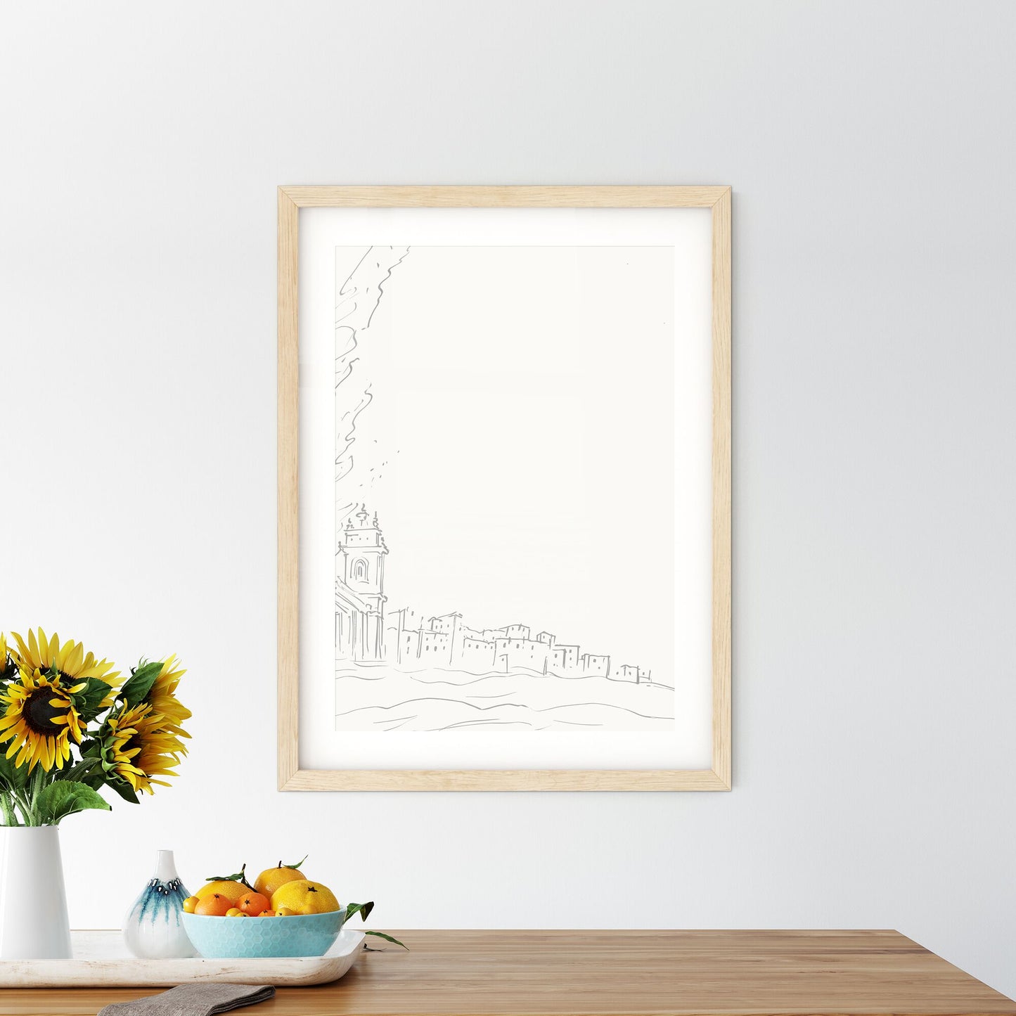 Italy - A Drawing Of A Building And A Smokestack Default Title